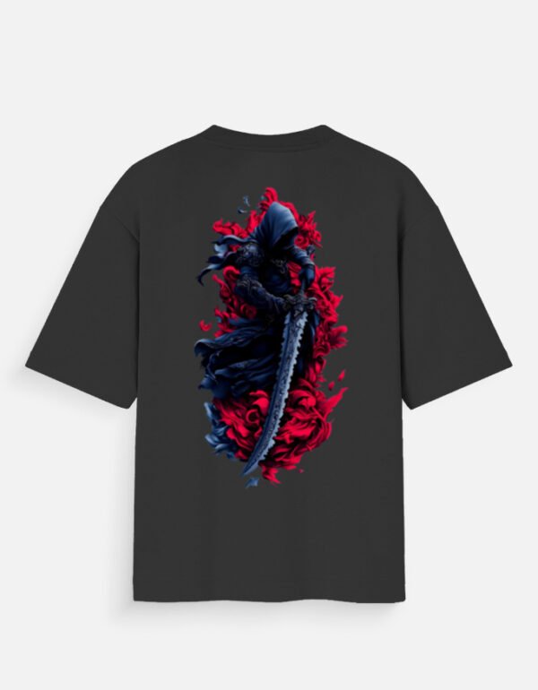 Shadow Blade Unisex Oversized T-Shirt | Anime-Inspired Samurai Graphic Tee