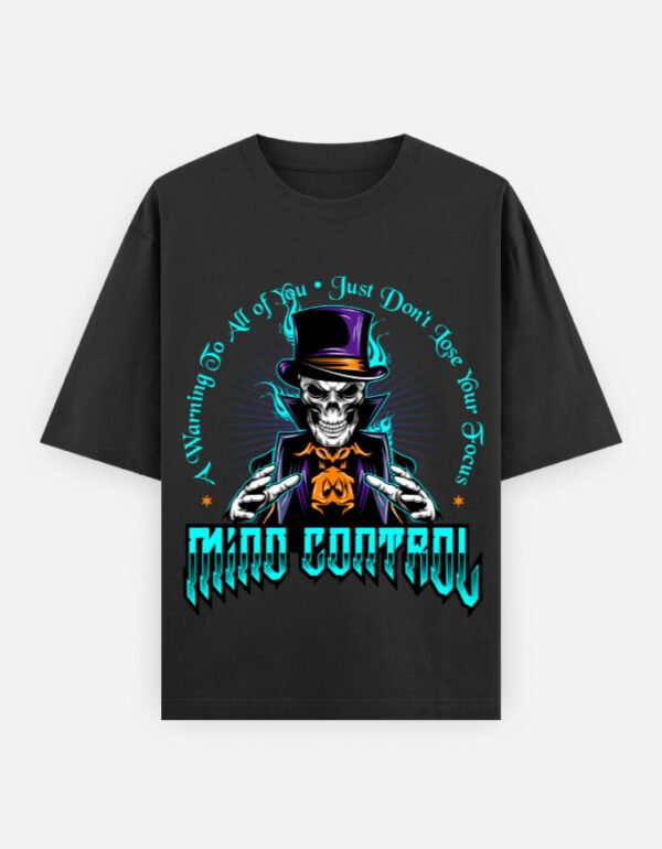 Mind Control Oversized Graphic T-Shirt – Heavyweight 100% Cotton Streetwear for Men & Women