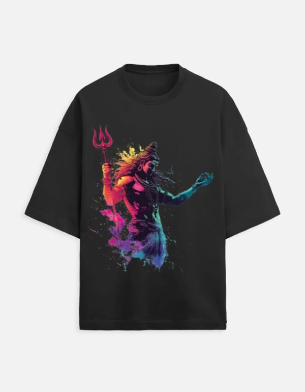 Divine Flow – Oversized Mahadev T-Shirt Unisex Terry